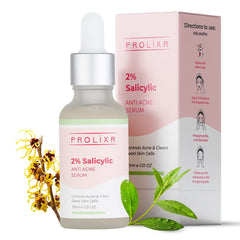 Prolixr 2% Salicylic Anti-Acne Serum - Acne, Blackheads, Open Pores & Marks, Excess Oil | Smoothens Skin | All Skin Types - (30+30 ml) (Pack Of 2)